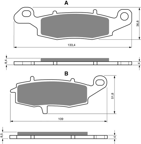 Goldfren s33 brake - goldfren, front